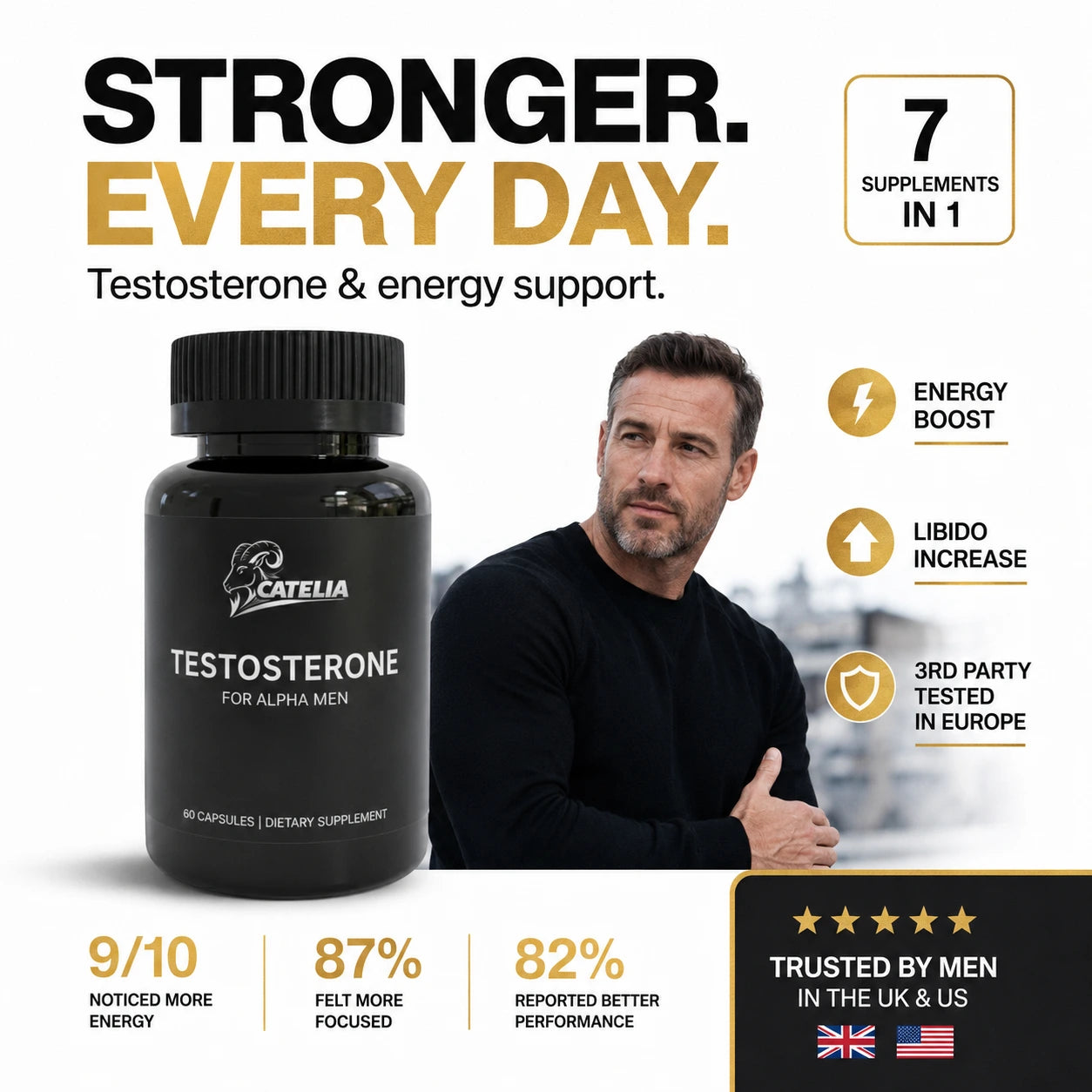 CATELIA Testosterone Booster (60 capsules)